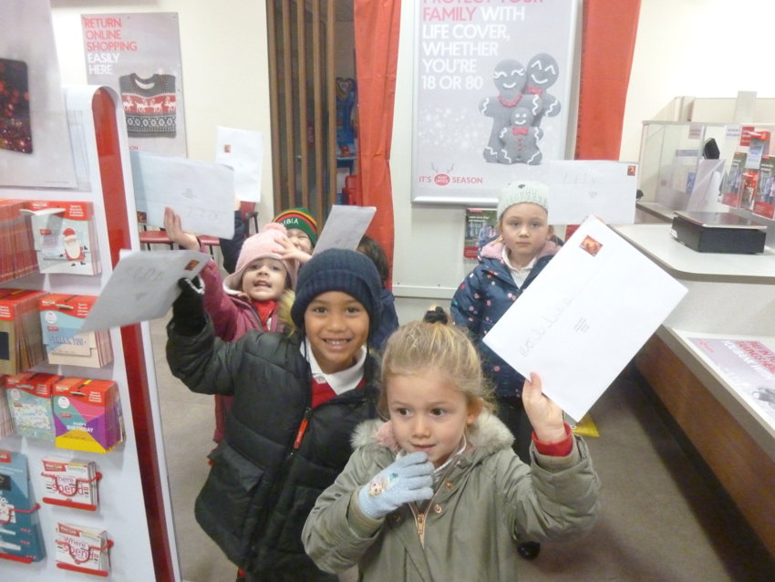 Image of Reception class visit the Post Office